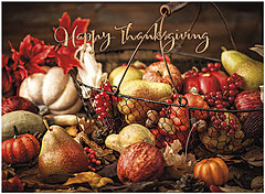 Bountiful Basket Thanksgiving Card H9085G-AAA